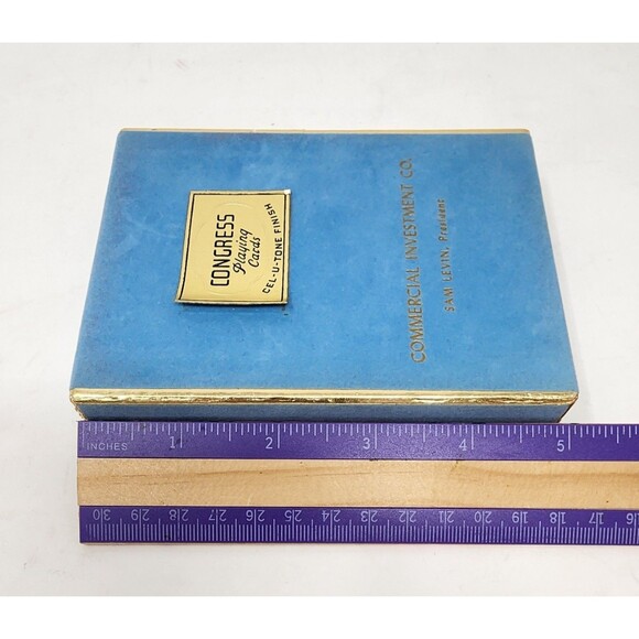 Vintage Congress Cel-U-Tone Finish Playing Cards Double Deck Poodle Dogs - Picture 7 of 8